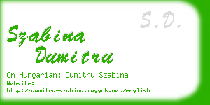 szabina dumitru business card